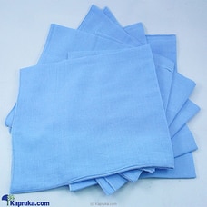Plain Double Layer Nappy 06 Pcs - Cotton Diaper Cloth - New Born Cotton Cloth Nappies- New Born Baby Boy Blue Nappy (Pain Blue) at Kapruka Online