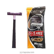 BIC Metal Guard -   ( 5 + 1 Razor Free ) Pouch Buy fathers day Online for specialGifts