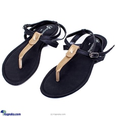 T- Ankle strap Sandal - Casual Flip Flops For Women - T- Strap Comfortable Flats - Black Open Toe Summmer Footwear for Teens Buy Royalstag Online for specialGifts