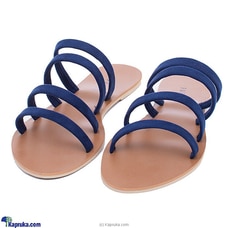 Blue Suede 4 Strand Sandals -  Ladies Casual Wear  - Open Toe Flat - Teen Footwears - Comfy & Simple  Strappy Flat Shoes - Women Summer Collection Buy Paired Online for specialGifts