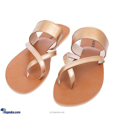Matt Gold Toe Ring Sandals -  Ladies Casual Wear  - Open Toe Flat -Teen Footwears - Comfy & Simple  Strappy Flat Shoes - Women Summer Collection Buy Paired Online for specialGifts