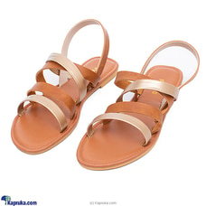 Brown Gold Gladiator  Sandals -Ladies Casual Wear  - Open Toe Flat -Teen Footwears - Comfy & Simple  Strappy Flat Shoes - Women Summer Collection Buy Paired Online for specialGifts