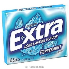 Wrigley`s Extra Sugar Free Gum Peppermint-15 Sticks By Globalfoods at Kapruka Online for specialGifts