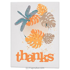 `Thanks` Hand Made Leafe Wreath Greeting Card  Online for specialGifts