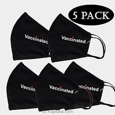 Reusable Face Masks Vaccinated Mask Printed Face Mask (5Pcs) Black  Online for specialGifts