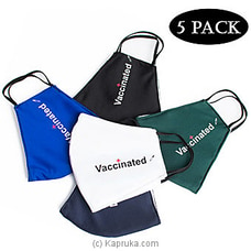 Reusable Face Masks Vaccinated Mask Printed Face Mask (5Pcs) Color  Online for specialGifts