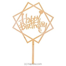 `Happy Birthday` Gold Cake Topper at Kapruka Online