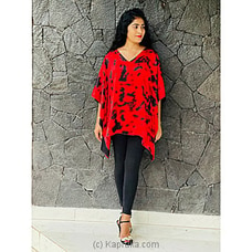Satin Silk red and black kaftan top Buy CLASSY MISSY.LK Online for specialGifts
