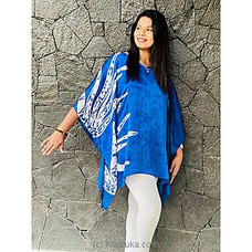 Satin silk blue and white kaftan top Buy CLASSY MISSY.LK Online for specialGifts