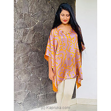Satin Silk copper and yellow kaftan top Buy CLASSY MISSY.LK Online for specialGifts