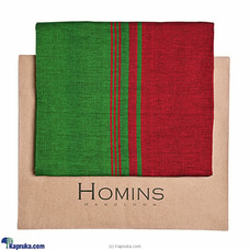Homins handloom Gents Sarong-Red and Green  By Homins  Online for specialGifts