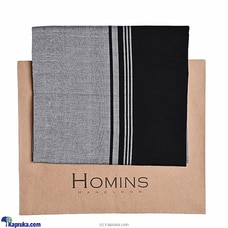 Homins handloom Gents Sarong-Black and Silver By Homins at Kapruka Online for specialGifts