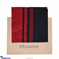 Homins handloom Gents Sarong-Black and Red at Kapruka Online