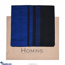 Homins handloom Gents Sarong-Black Royal Blue at Kapruka Online