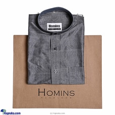 Homins handloom Gents Shirt-Silver Short Sleeve  By Homins  Online for specialGifts