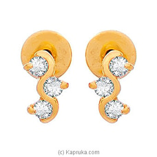 Vogue 22K Gold Ear Stud with 6 (C/Z) Rounds Buy Vogue Online for specialGifts