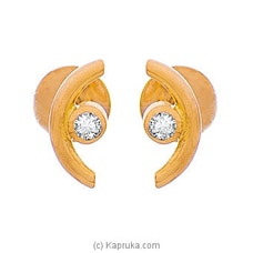 Vogue 22K Gold Ear Stud with 2 (C/Z) Rounds Buy Vogue Online for specialGifts