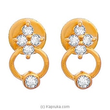 Vogue 22K Gold Ear Stud with 10 (C/Z) Rounds Buy Vogue Online for specialGifts