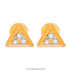 Vogue 22K Gold  Ear Stud with 6 (C/Z) Rounds Buy Vogue Online for specialGifts