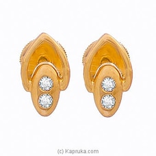 Vogue 22K Gold Ear Stud with 04 (C/Z) Rounds Buy Vogue Online for specialGifts