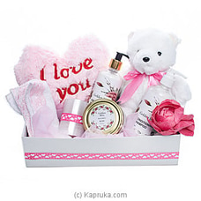 Premium Blissful Rose - Premium Rose Bliss Women Gift Pack, Body Lotion,Conditioning Shampoo,Body Butter, Plush Pillow Heart, Rose, Face Towel, Teddy at Kapruka Online