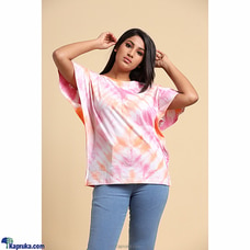 Tie Dye Poncho T-Shirt Pink By Innovation Revamped at Kapruka Online for specialGifts