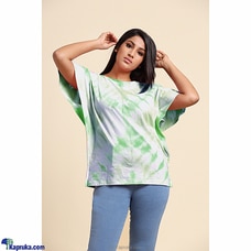 Tie Dye Poncho T-Shirt Green  By Innovation Revamped  Online for specialGifts