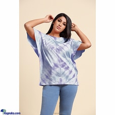 Tie Dye Poncho T-Shirt Blue  By Innovation Revamped  Online for specialGifts