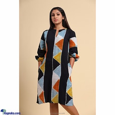 Batik Mixed Colours Trigon Dress  By Innovation Revamped  Online for specialGifts