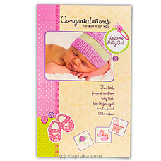 `Welcome Baby Girl` New Born Baby Giant Greeting Card Buy Uthum Pathum Online for specialGifts