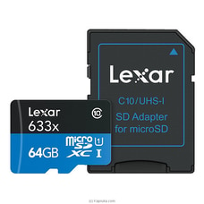 Lexar Micro SD with Adapter memory card (64GB -95speed)  By Lexar  Online for specialGifts