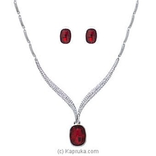 Stone N String Red Crystal Necklace With Red Crystal  Earring Buy Stone N String Online for specialGifts