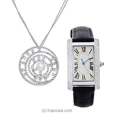 Stone N String Crystal Necklace With Crystal Ladies Watch Buy Stone N String Online for specialGifts