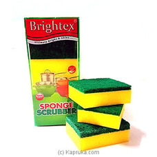 Brightex  Sponge  Scrubber Banded 3 In 1 Buy Online Grocery Online for specialGifts