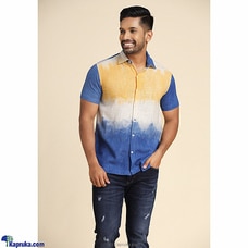 Tri-Colour Tie Dye Linen Shirt  By Innovation Revamped  Online for specialGifts