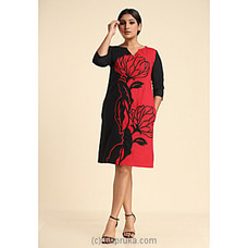 Linen Dress With Embroidered Flower at Kapruka Online