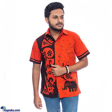 Orange Hand Crafted Batik Shirt Buy Islandlux Online for specialGifts