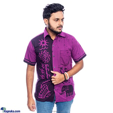 Purple Hand Crafted Batik Shirt at Kapruka Online