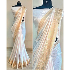 White Sana Silk Saree By Amare at Kapruka Online for specialGifts