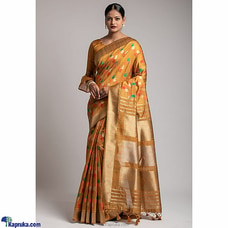Yellow Kadampalli Tussar Silk Weaving Saree at Kapruka Online