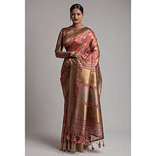 Peach Kadampalli Tussar Silk Weaving Saree By Amare at Kapruka Online for specialGifts