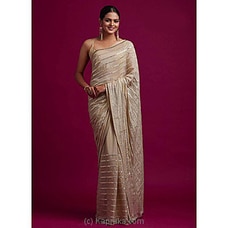 Cream Rangoli Silk Mirror Work Saree  By Amare  Online for specialGifts
