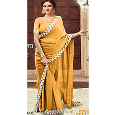 Yellow Vichitra Silk Saree By Amare at Kapruka Online for specialGifts