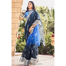 Dark Blue Mix Light Blue Organza Saree  By Amare  Online for specialGifts