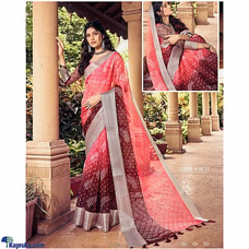 Meroon Mix Light Orange Organza Saree By Amare at Kapruka Online for specialGifts