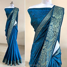 Blue Sana Silk Saree at Kapruka Online