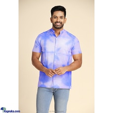 Soft Linen Tie-dye Tunic Shirt Denim Blue at Kapruka Online