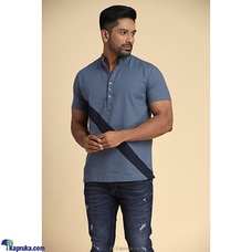 Linen Two-Tone Kurta Shirt Gray By Innovation Revamped at Kapruka Online for specialGifts