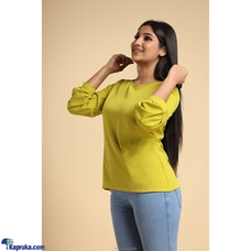 Silk Top with Puffed Sleeves Buy INNOVATION REVAMPED Online for specialGifts