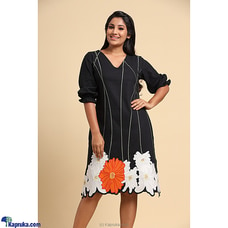 Linen Embroidered Puff Sleeve Dress Black Buy Innovation Revamped Online for specialGifts